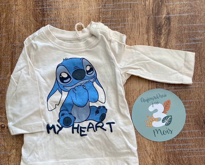 T-shirt manches longues stitch 3 mois Orchestra