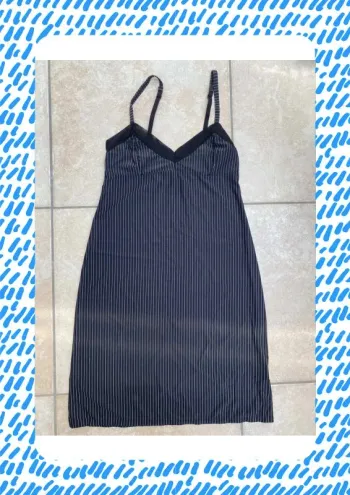 Nuisette rayures Ici & maintenant 40 L noir blanc