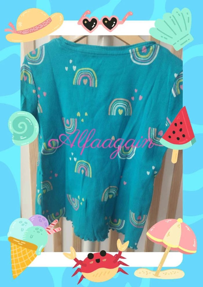 T-shirt court bleu Kiabi neuf 10ans - photo numéro 6