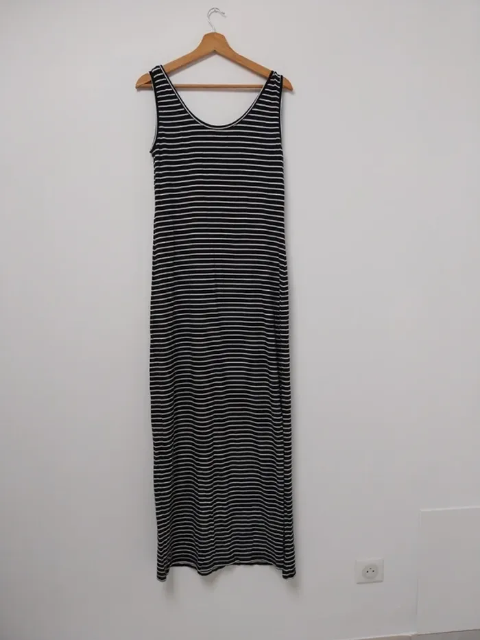 Robe longue marinière Vila L - photo numéro 2