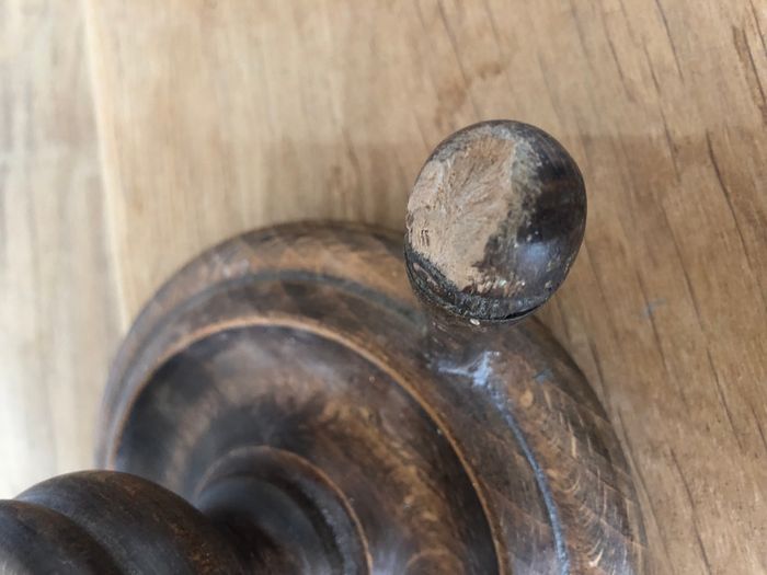 Lot de deux anciennes lampes bougeoirs à restaurer - photo numéro 3