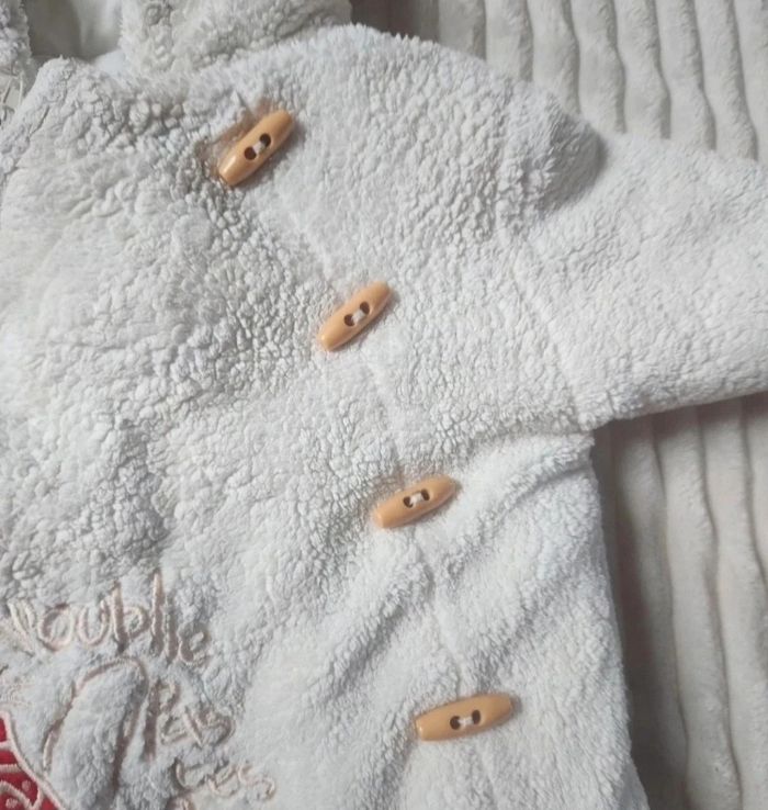 Combinaison pilote bébé 6 mois – Blanche chaude à capuche - photo numéro 3