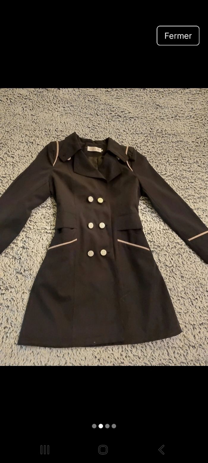 Trench court/veste ceintrée NEUVE - photo numéro 3