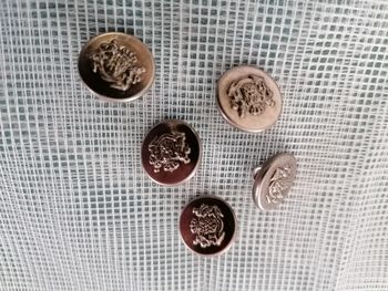 Lot 5 boutons armoiries 14 mm