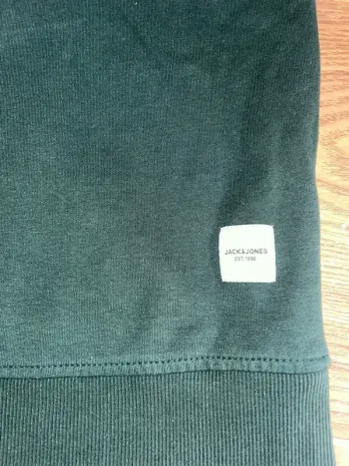 Sweat sans capuche vert foncé jack & jones taille S - photo numéro 5