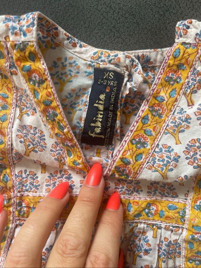 Robe Fabindia été fille 2/3 ans - photo numéro 2
