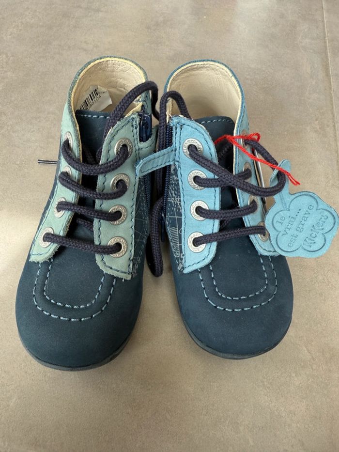 Bottines Kickers Marine bleu Graphic en 24 NEUVES - photo numéro 2