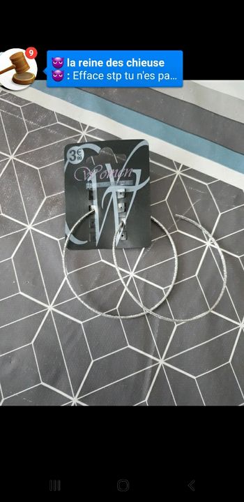 Boucle créole argenté