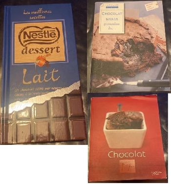 Lot 3 livres recettes sur le chocolat