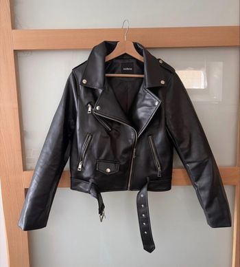 Veste noire simili cuir