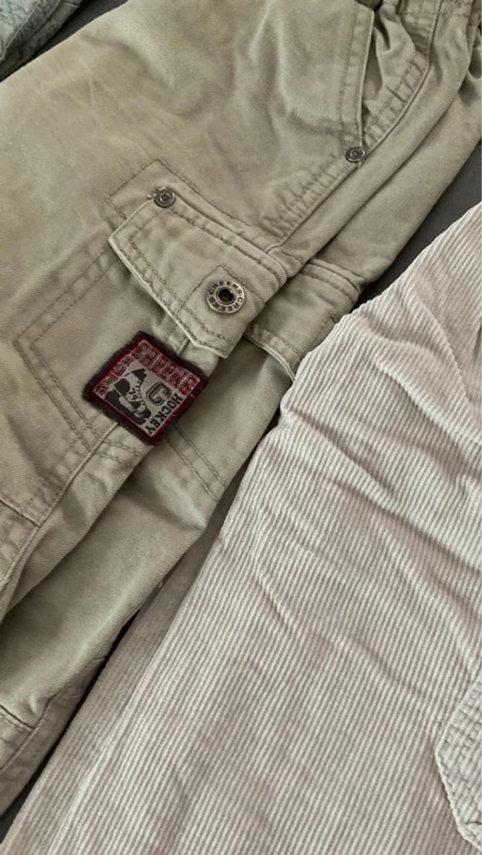 Lot ensemble vêtement pantalon jean cargo 3 ans garcon - photo numéro 5
