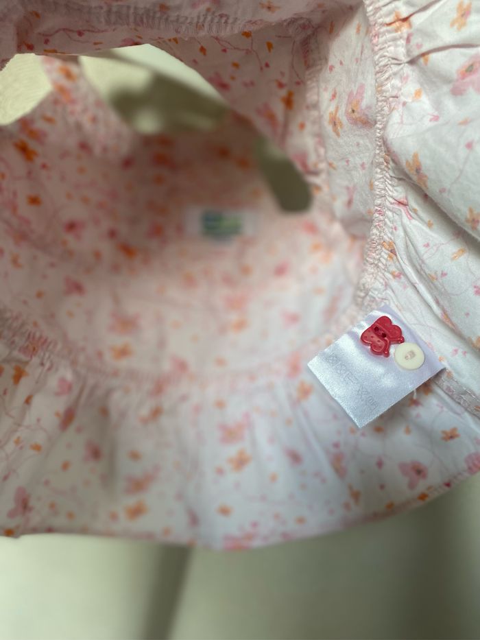 Robe fleurie à volants boutons papillon 3 mois Vert baudet - photo numéro 6