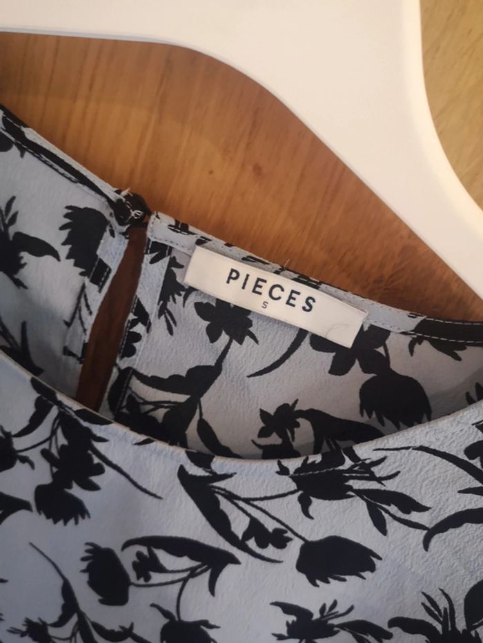 T-shirt Pieces en bleu clair et noir S - photo numéro 5