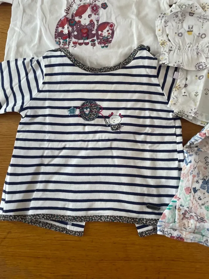 4 t shirt manches longues fille 6 mois - photo numéro 3