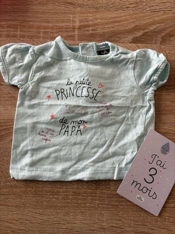 Tee shirt bleu princesse INFLUX t.3m