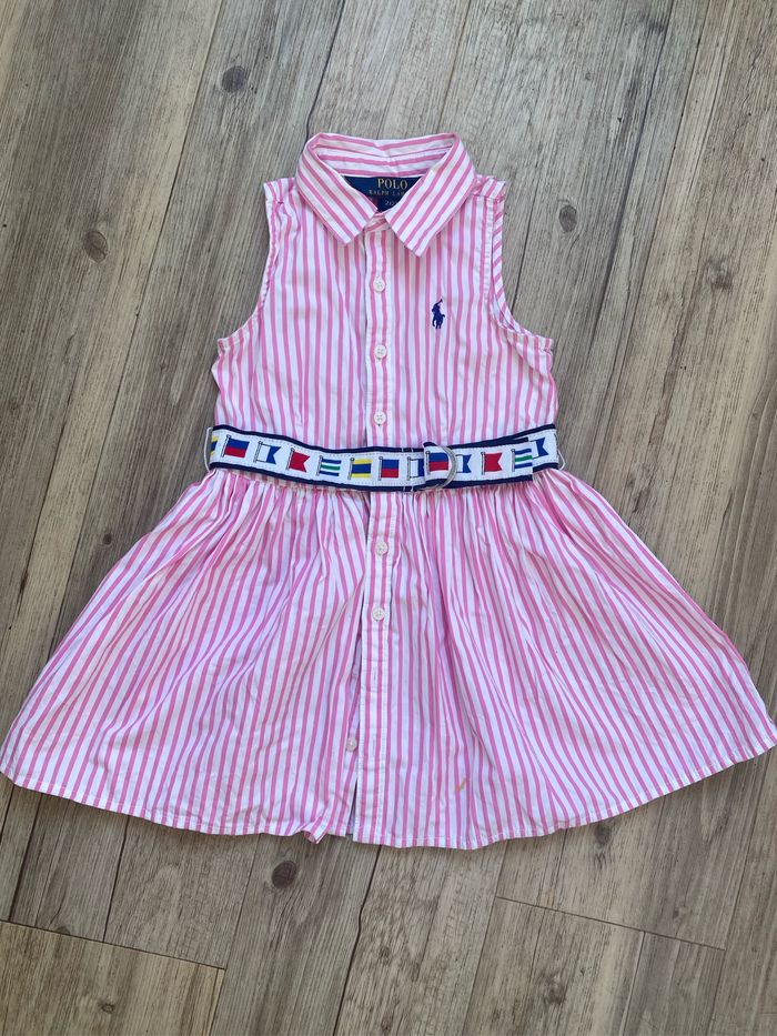 Robe rose avec ceinture Ralph Lauren 2 ans