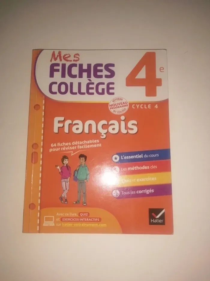 Mes fiches collège 4ème Français