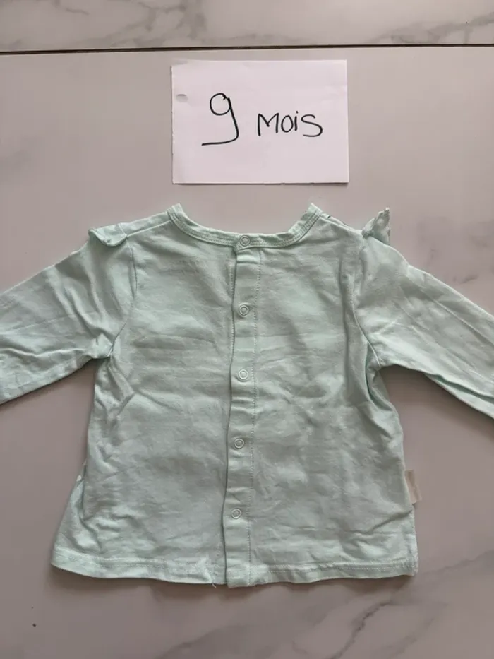 Pyjama coton deux pièces petit béguin 9 mois - photo numéro 2