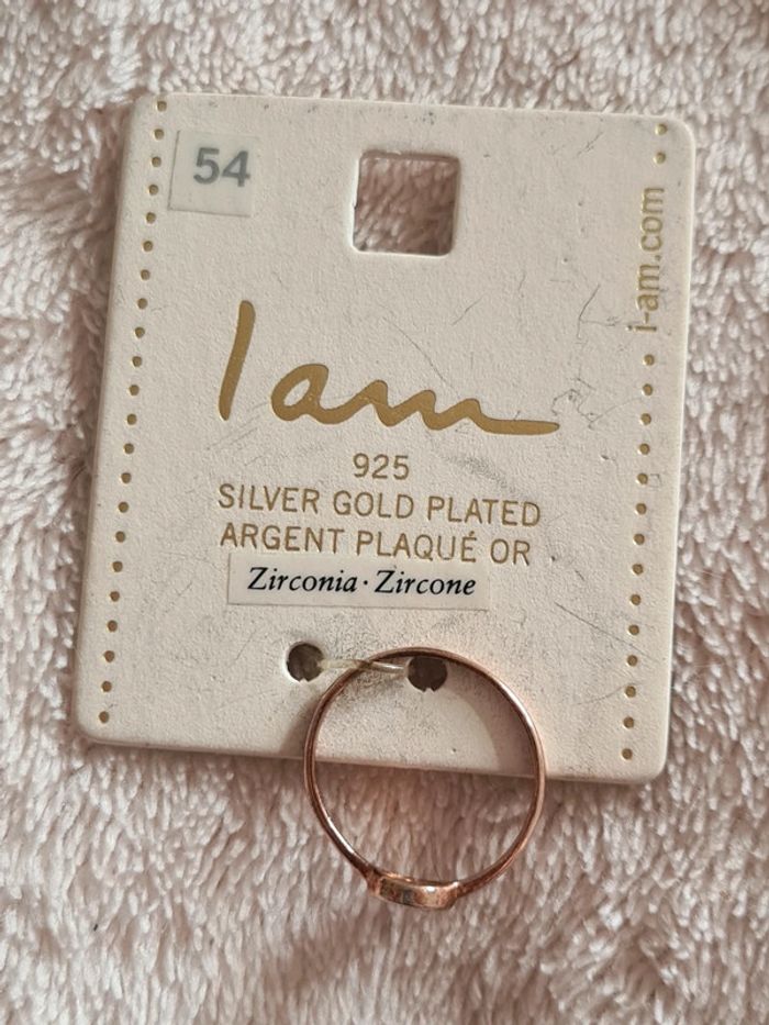 Bague argent plaqué or rose Iam - photo numéro 3