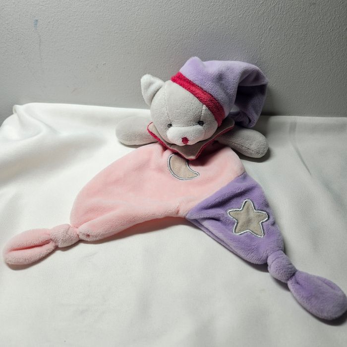 Doudou baby nat ourson rose