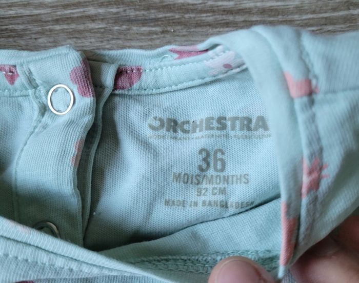 Lot de 2 t-shirts manches longues à fleurs taille 36 mois - photo numéro 5