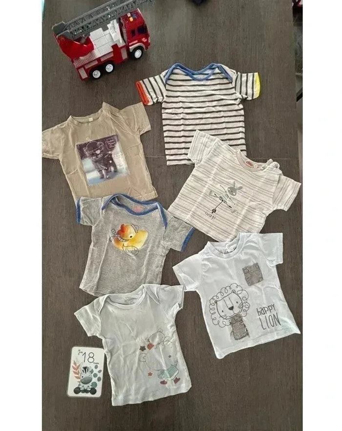 T-shirts débardeur combishort 18 mois lot garçon - photo numéro 3