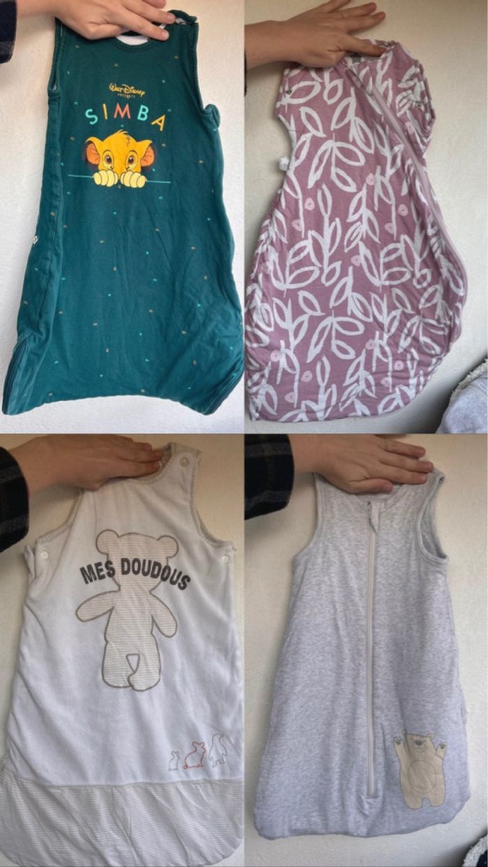 Gros lot de 52 pièces - à l’UNITÉ - naissance - 3 mois - mixte - vêtements bébé - gigoteuse - langes - photo numéro 5