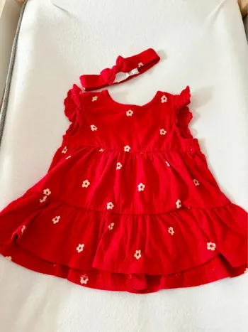 Robe + bandeau bébé fille 6mois