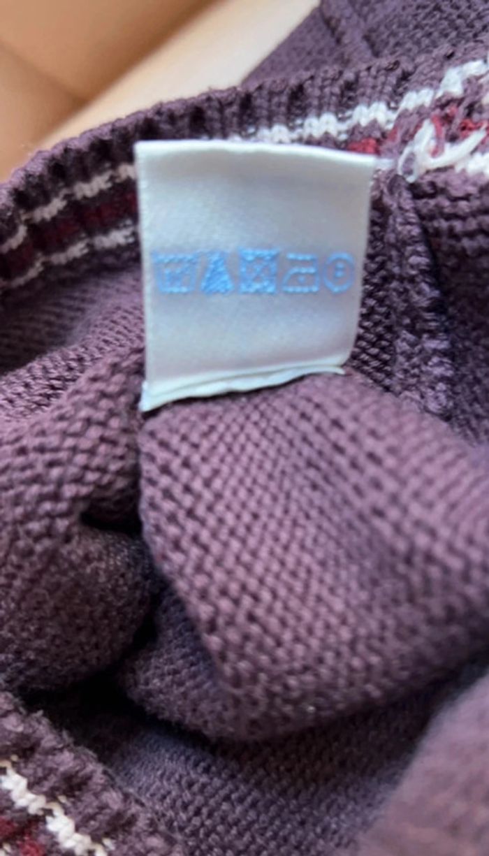 Gilet à capuche doublée jersey aubergine 6 mois - Cadet Rousselle - photo numéro 5