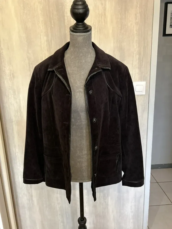 Veste velours, marron foncé - photo numéro 6