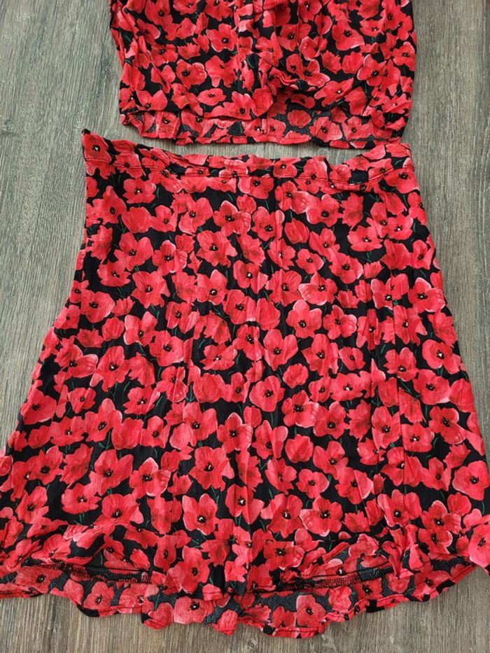 Ensemble d'été top + jupe fleur - photo numéro 3