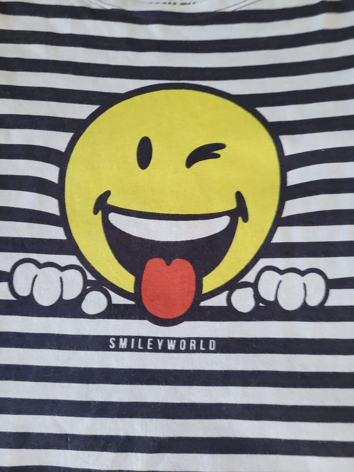 T-shirt smiley 10 ans - photo numéro 2