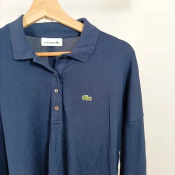 Robe polo bleu marine manches longues Lacoste – taille S A979