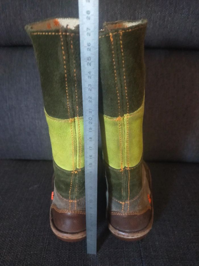 Bottes filles T 31 Arte cuir /daim vert - photo numéro 7