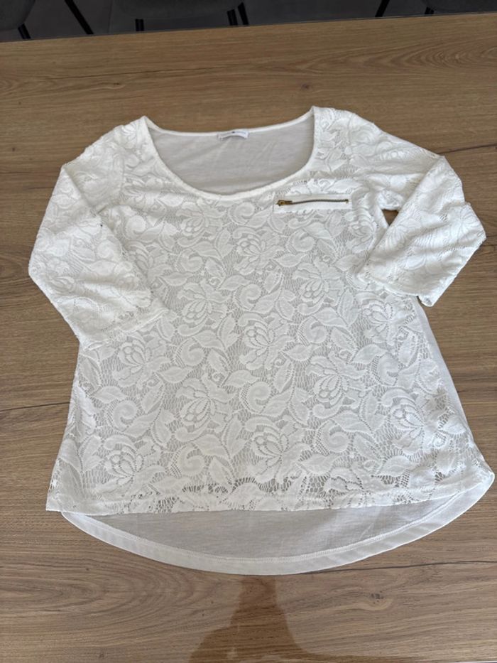 T-shirt manche longue dentelle