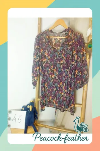 Blouse voilage violet yessica 46