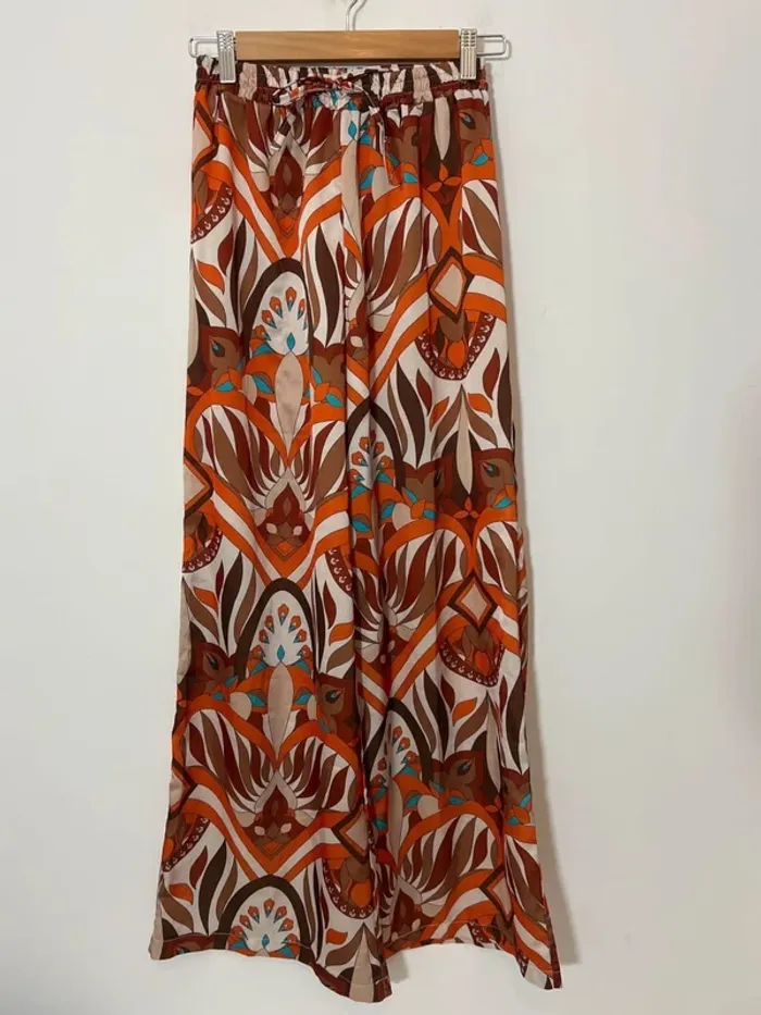 Pantalon motifs orange