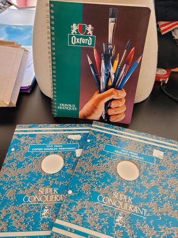 Cahier + feuilles simples et doubles