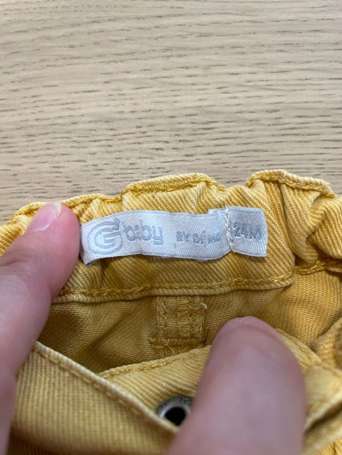 Pantalon type jean jaune Gemo 24 mois - photo numéro 2