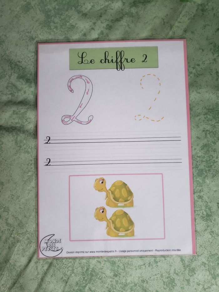 Fiches d'apprentissage chiffres - photo numéro 2