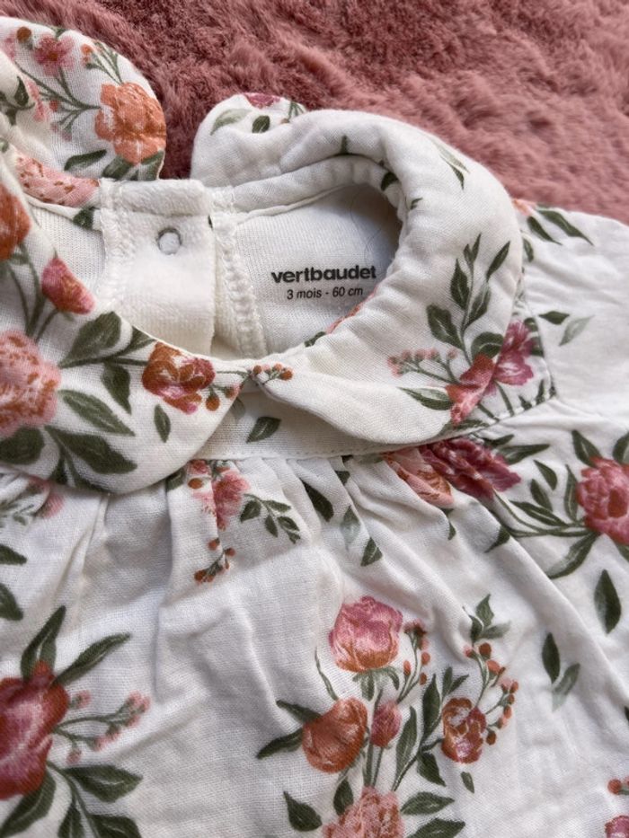 Ensemble / pyjama habillé bébé gille 3 mois velour - photo numéro 3