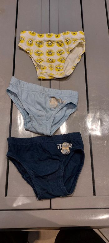 Lot de 3 slips minions 2 3 ans