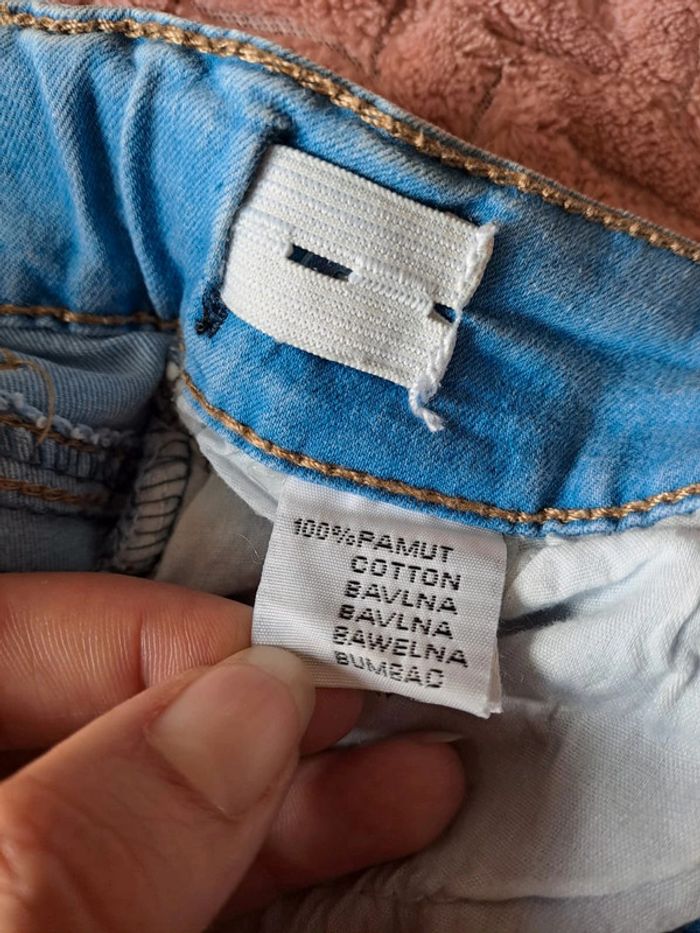 T-shirt fille bleu clair délavé tbe 14 ans - photo numéro 7