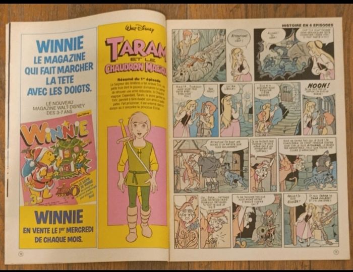 Ancien journal de Mickey avec cadeau 10 personnages Taram à monter N°1745 de 1985 vintage - photo numéro 7