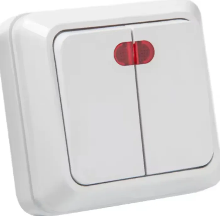 Interrupteur Double, Voyant Lumineux - Office EM Neuf