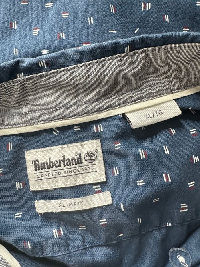 Chemise bariolée bleue marine Timberland TXL - photo numéro 7