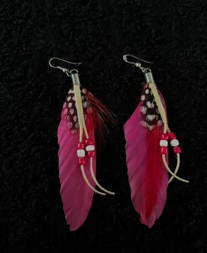 Boucle d’oreille plume - photo numéro 3