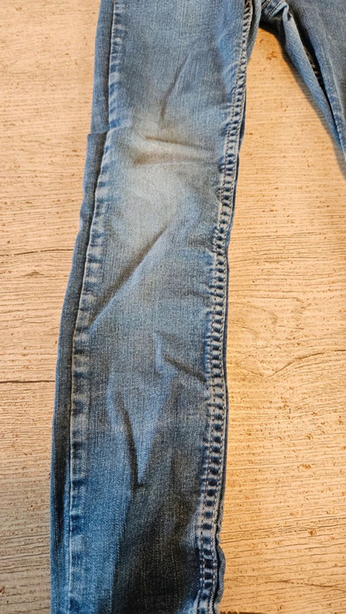 Jean s slim stretch, jegging bleu, H&M, taille 6/7 ans mais petit - photo numéro 5