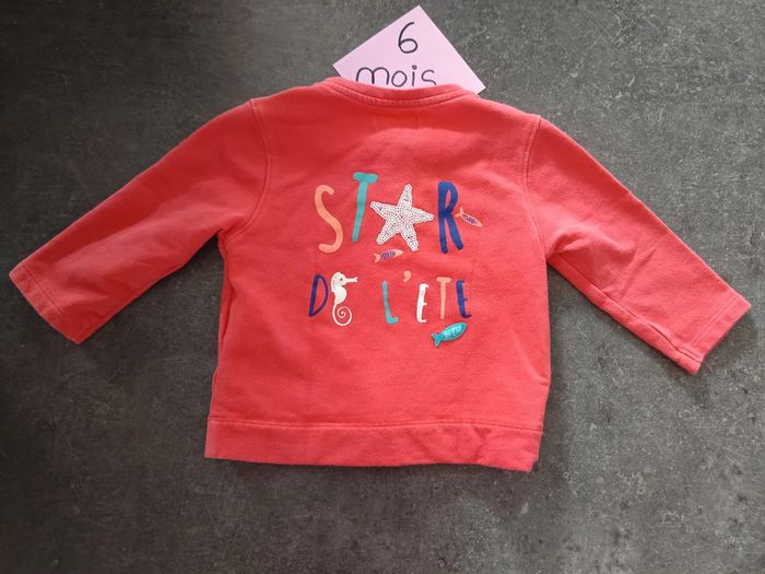 Veste/gilet orange 6 mois - photo numéro 4