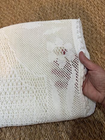 Dessus de lit ou nappe au crochet 